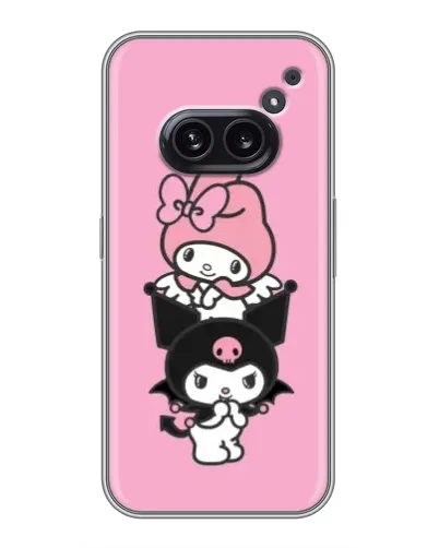 Чехол для Nothing Phone 2a с картинкой «My Melody и Kuromi»
