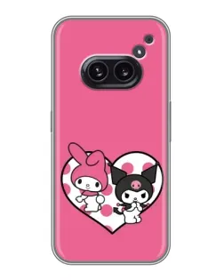 Чехол для Nothing Phone 2a с картинкой «Kuromi и My Melody» Чехол для Nothing Phone 2a с картинкой «Kuromi и My Melody»