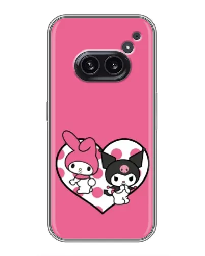 Чехол для Nothing Phone 2a с картинкой «Kuromi и My Melody»