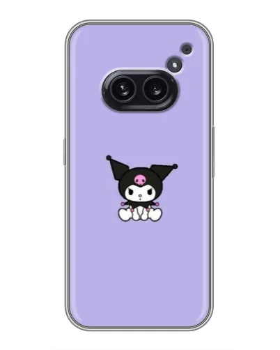 Чехол для Nothing Phone 2a с картинкой «Kuromi — фиолетовый минимализм»