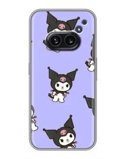 Чехол для Nothing Phone 2a с картинкой «Паттерн с Kuromi» Чехол для Nothing Phone 2a с картинкой «Паттерн с Kuromi»