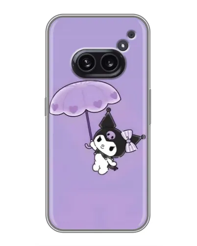 Чехол для Nothing Phone 2a с картинкой «Kuromi с зонтиком»