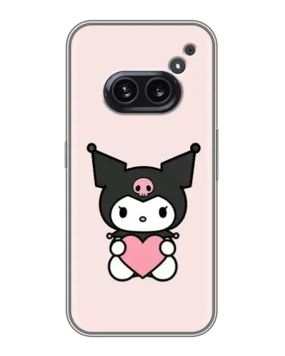 Чехол для Nothing Phone 2a с картинкой «Kuromi и сердце»