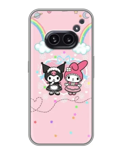 Чехол для Nothing Phone 2a с картинкой «My Melody и Kuromi»