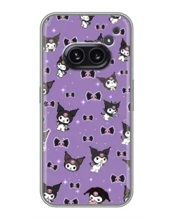Чехол для Nothing Phone 2a с картинкой «Kuromi — паттерн» Чехол для Nothing Phone 2a с картинкой «Kuromi — паттерн»
