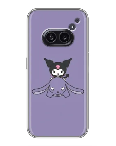 Чехол для Nothing Phone 2a с картинкой «Kuromi на лиловом фоне»