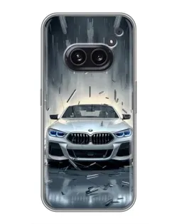 Чехол для Nothing Phone 2a с картинкой «BMW в свете фар» Чехол для Nothing Phone 2a с картинкой «BMW в свете фар»
