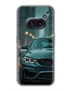 Чехол для Nothing Phone 2a с картинкой «BMW в огнях города» Чехол для Nothing Phone 2a с картинкой «BMW в огнях города»