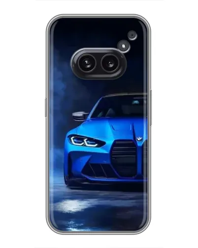 Чехол для Nothing Phone 2a с картинкой «Голубая BMW M4»