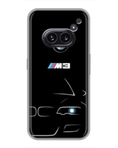 Чехол для Nothing Phone 2a с картинкой «Минималистичный принт BMW M3»