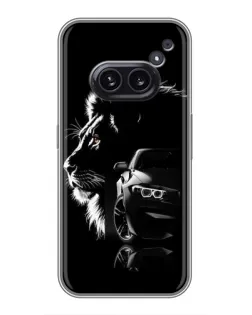 Чехол для Nothing Phone 2a с картинкой «BMW и лев» Чехол для Nothing Phone 2a с картинкой «BMW и лев»