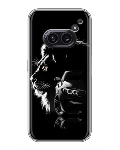 Чехол для Nothing Phone 2a с картинкой «BMW и лев»