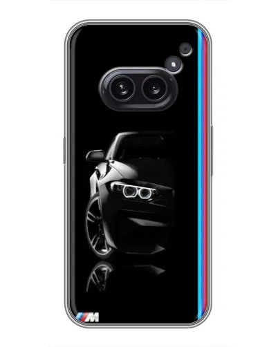 Чехол для Nothing Phone 2a с картинкой «Силуэт BMW в темноте»