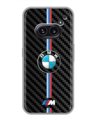 Чехол для Nothing Phone 2a с картинкой «Эмблема BMW и карбон»