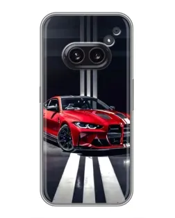 Чехол для Nothing Phone 2a с картинкой «Красная BMW на дороге» Чехол для Nothing Phone 2a с картинкой «Красная BMW на дороге»