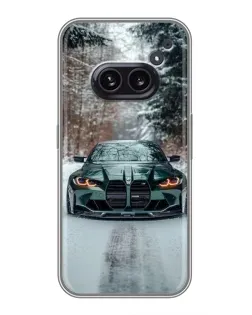 Чехол для Nothing Phone 2a с картинкой «BMW в зимнем лесу» Чехол для Nothing Phone 2a с картинкой «BMW в зимнем лесу»