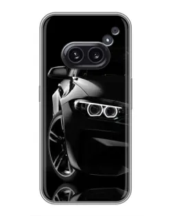 Чехол для Nothing Phone 2a с картинкой «Черная BMW — профиль» Чехол для Nothing Phone 2a с картинкой «Черная BMW — профиль»