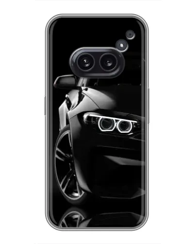 Чехол для Nothing Phone 2a с картинкой «Черная BMW — профиль» Чехол для Nothing Phone 2a с картинкой «Черная BMW — профиль»