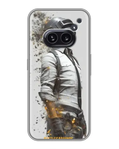Чехол для Nothing Phone 2a с картинкой «PUBG — боец в пыли»