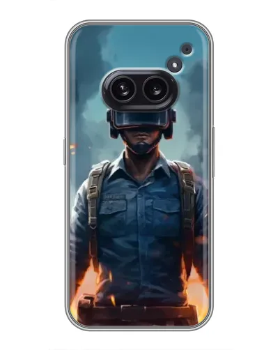 Чехол для Nothing Phone 2a с картинкой «PUBG — реалистичный герой»