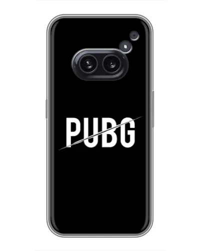 Чехол для Nothing Phone 2a с картинкой «PUBG — белый логотип»