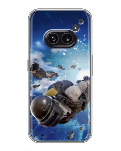 Чехол для Nothing Phone 2a с картинкой «Десант PUBG — прыжок»