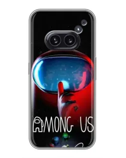 Чехол для Nothing Phone 2a с картинкой «Красный импостер — макро»