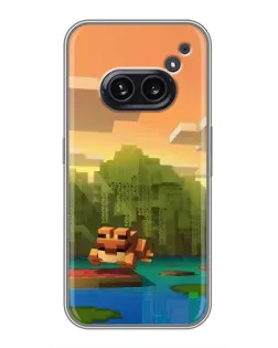 Чохол для Nothing Phone 2a з картинкою «Майнкрафт захід сонця»