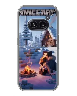 Чохол для Nothing Phone 2a з картинкою «Зимовий Minecraft»