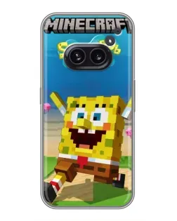 Чохол для Nothing Phone 2a з картинкою «Губка Боб Minecraft»