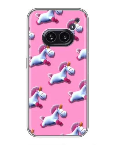 Чехол для Nothing Phone 2a с картинкой «Единороги на розовом»