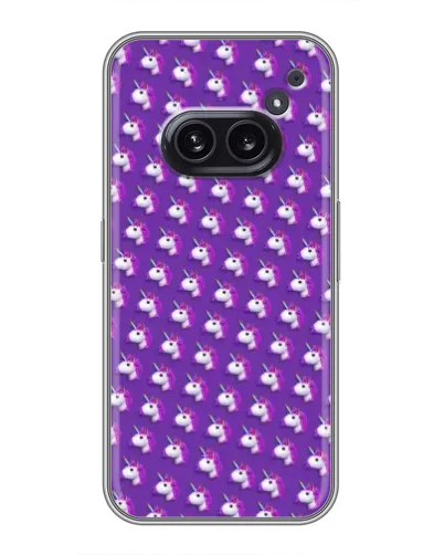 Чехол для Nothing Phone 2a с картинкой «Единороги на фиолетовом»