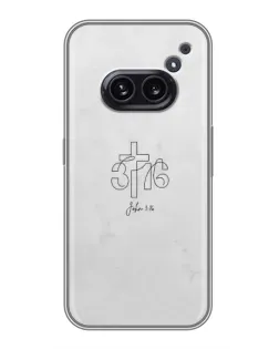 Чехол для Nothing Phone 2a с картинкой «Иоанна 3:16 Крест» Чехол для Nothing Phone 2a с картинкой «Иоанна 3:16 Крест»