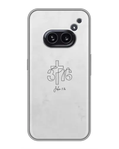 Чехол для Nothing Phone 2a с картинкой «Иоанна 3:16 Крест»