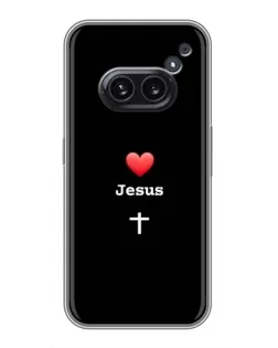 Чехол для Nothing Phone 2a с картинкой «Сердце - Jesus» Чехол для Nothing Phone 2a с картинкой «Сердце - Jesus»