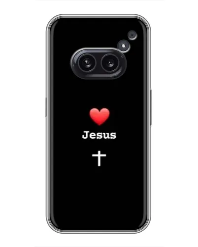 Чехол для Nothing Phone 2a с картинкой «Сердце - Jesus»