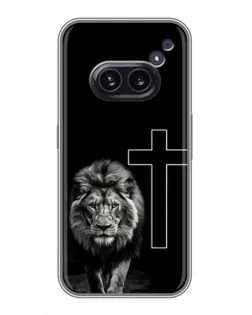 Чехол для Nothing Phone 2a с картинкой «Лев и Крест» Чехол для Nothing Phone 2a с картинкой «Лев и Крест»