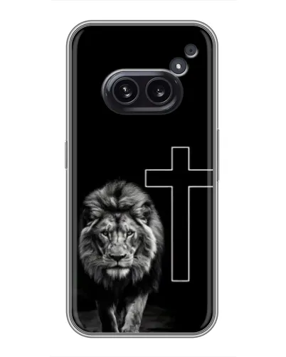 Чехол для Nothing Phone 2a с картинкой «Лев и Крест»