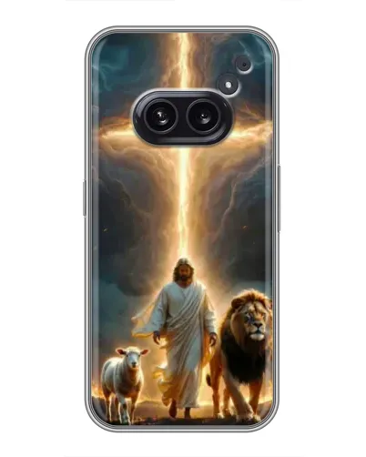 Чехол для Nothing Phone 2a с картинкой «Лев Иуды и Свет»