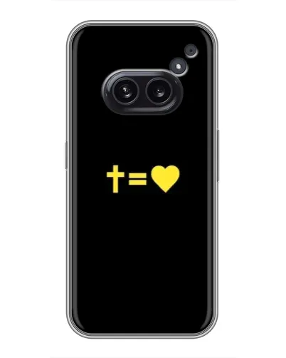 Чехол для Nothing Phone 2a с картинкой «Сердце и Крест»