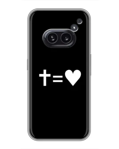 Чехол для Nothing Phone 2a с картинкой «Крест и Сердце»