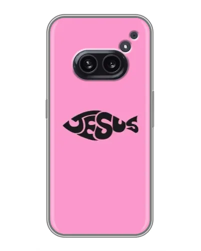 Чехол для Nothing Phone 2a с картинкой «Розовый символ  Jesus»