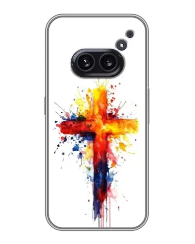 Чехол для Nothing Phone 2a с картинкой «Акварельный крест»