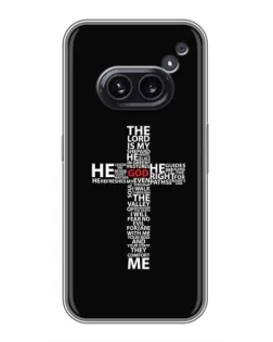 Чехол для Nothing Phone 2a с картинкой «Текстовый крест» Чехол для Nothing Phone 2a с картинкой «Текстовый крест»
