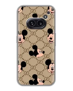 Чехол для Nothing Phone 2a с картинкой «Брендовый паттерн Микки»