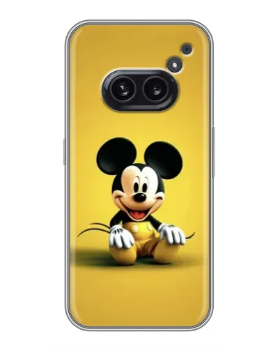 Чехол для Nothing Phone 2a с картинкой «Микки на желтом»