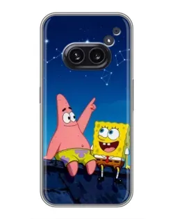 Чехол для Nothing Phone 2a с картинкой «Губка Боб и Патрик ночью» Чехол для Nothing Phone 2a с картинкой «Губка Боб и Патрик ночью»