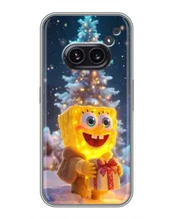 Чехол для Nothing Phone 2a с картинкой «Рождественский Спанч Боб» Чехол для Nothing Phone 2a с картинкой «Рождественский Спанч Боб»