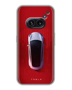 Чехол для Nothing Phone 2a с картинкой «Tesla Top View»