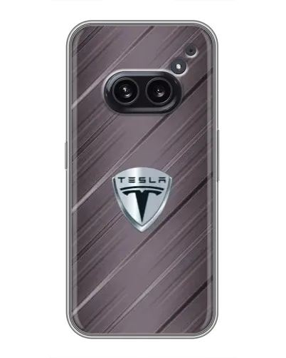 Чехол для Nothing Phone 2a с картинкой «Металлическая текстура Tesla» Чехол для Nothing Phone 2a с картинкой «Металлическая текстура Tesla»